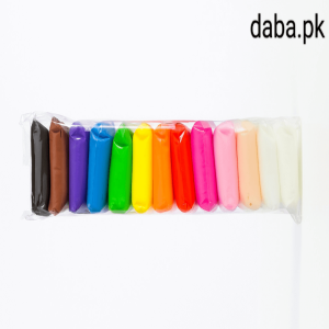 12 colors air dry clay set in packaging – daba.pk