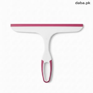 A 1000x1000 high-resolution image of a white and pink multipurpose glass squeegee centered on a clean white background with "daba.pk" branding in the top right corner.