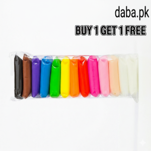 Buy 1 get 1 Free.12 colors air dry clay set in packaging – daba.pk